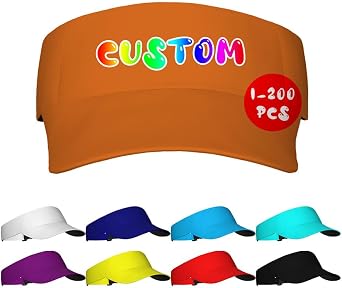 Custom Visor Hat for Men Women Add Your Own Text Photo Logo Customized Adjustable Visor Cap