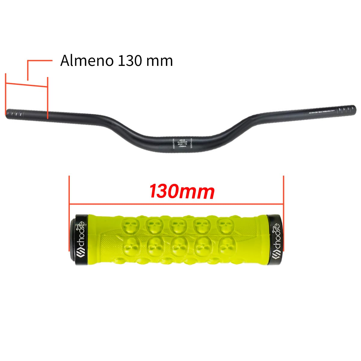 Rockible 2 Pièces Poignées De Guidon Vélo En Caoutchouc Antidérapantes - Diamètre 22.2mm Pour Vélos Route, BMX Et VTT
