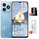 Blackview WAVE 9C Smart Android Phone,4G Sim-Free & Unlocked Mobile Phones, 12GB+64GB/2TB, Android 15 Phone 13MP+8MP AI Camera, 5000mAh/10W, Fingerprint/Eye Comfort Mode, 5G WiFi/GPS/OTG Smartphone