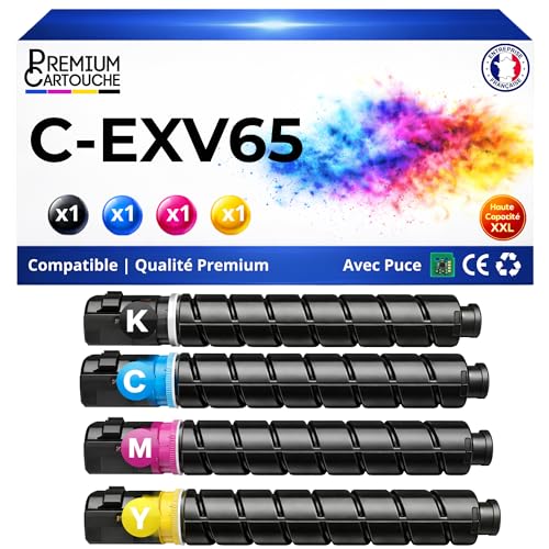 Toner compatible Canon C-EXV65 lot de 4 consommables pour imprimer vos rapports