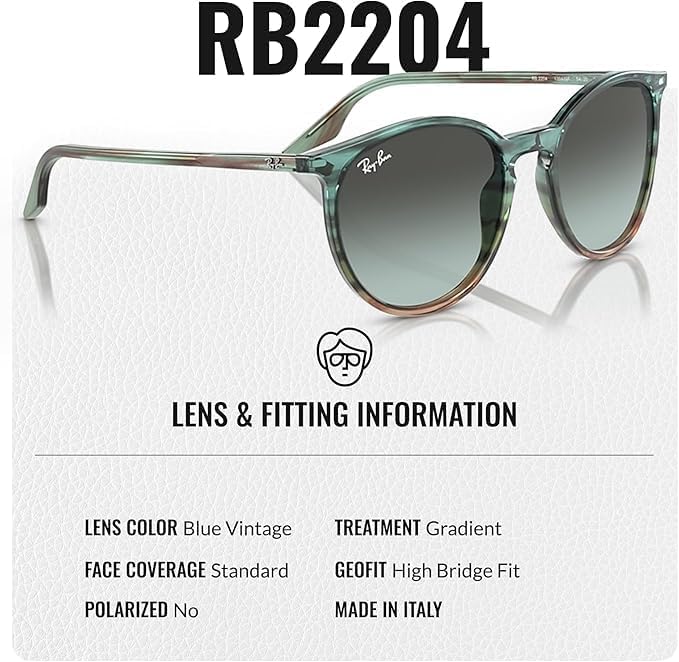 Miniatura 4 de Ray-Ban RB2204 Phantos - Gafas de sol en forma para hombre y mujer con kit oficial de gafas RAYBAN