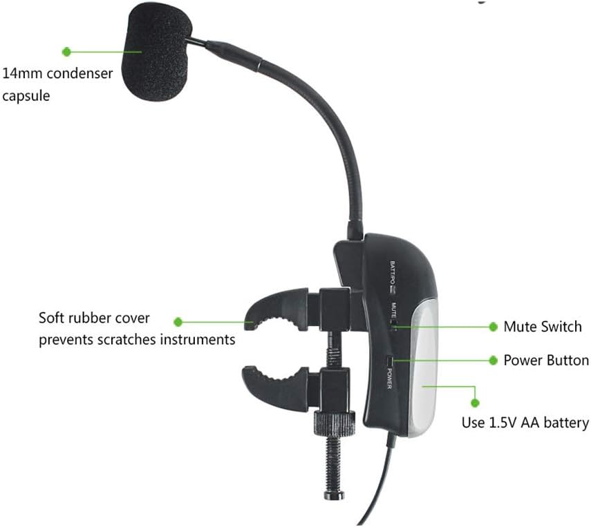 ACEMIC PR-8/FT-1 Wireless Clarinet/Flute Microphone Wireless Audio Transmission