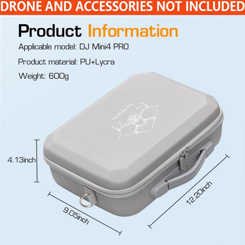 ZORBES Carrying Case Compatible with DJI Mini 4 Pro Drone RC 2 Controller 1
