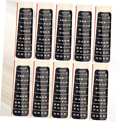 SAFIGLE 20 Peças Adesivo De Gráfico De Dedo De Violino Adesivos De Traste De Violino Adesivo De Inic