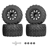 RCMOXETO 2.8 RC Tires 12mm Hex RC Tires and Wheels Preglued 1/10 Scale RC Truck Tires with Foam Inse