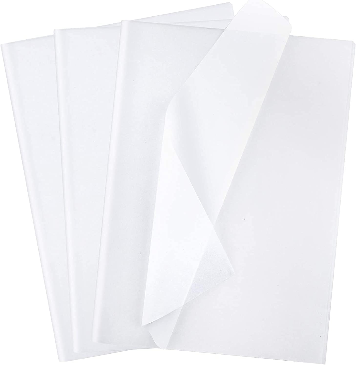White Gift Wrapping Tissue Paper Sheets for DIY Crafts, Gift Bags, Holidays, Birthdays, 50 x 75 cm (50 Sheets)