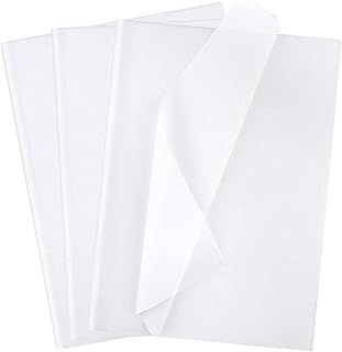 MARKQ White Gift Wrapping Tissue Paper Sheets for DIY Crafts, Gift Bags, Holidays, Birthdays, 50 x 75 cm (50 Sheets)