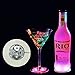 Neliky 40pcs LED Coaster, Light Up Coasters, LED Bottle Light, Bottle Glorifier, LED Stickers Coaster Light Up for Drinks, Flash Light Up Cups Perfect for Party Weeding Bar (White)