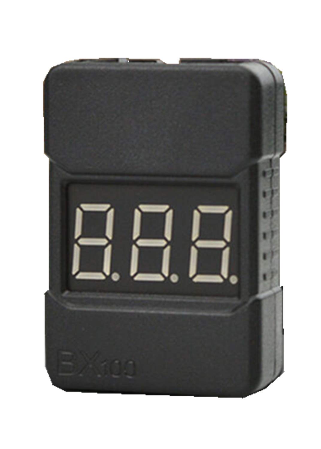 Battery Low Voltage Tester, 2Pcs RC Lipo Alarm Buzzer Indicator Checker with LED, for 1s-8s Li-Po/Li-ion/Li-Mn/Li- Fe Battery. (Black Shell)