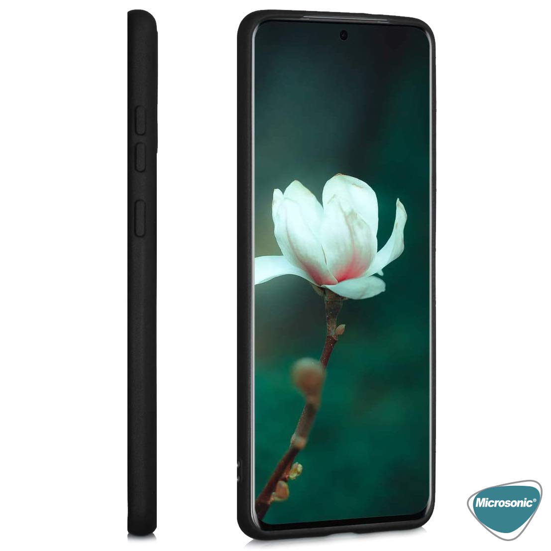 Microsonic Matte Silicone Samsung Galaxy S20 için Kılıf Siyah [Galaxy S20 ile Uyumlu Kılıf - Siyah]