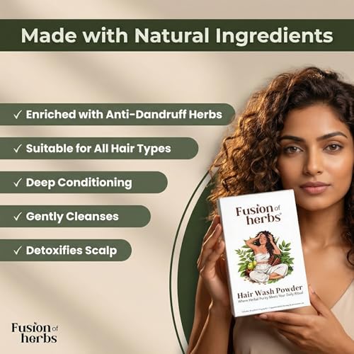 Image of Herbal Shampoo Powder | Natural Hair Shampoo with Reetha Amla Shikakai | Hair Growth Shampoo | 100% Natural Shampoo | Chemical-Free Raw Herbal Powder | 10 x 15g Sachets + Applicator Bottle