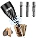 Produktbild Spalt-Holzkegel-Bits, Schwerlast-Bohrer-Schraubenkegel-Schraubendreher  Holzspalter, Schraubkegel, Brennholzspalter, 3 Stück (Steck-Hex+Vierkant+Rund) (42 mm)
