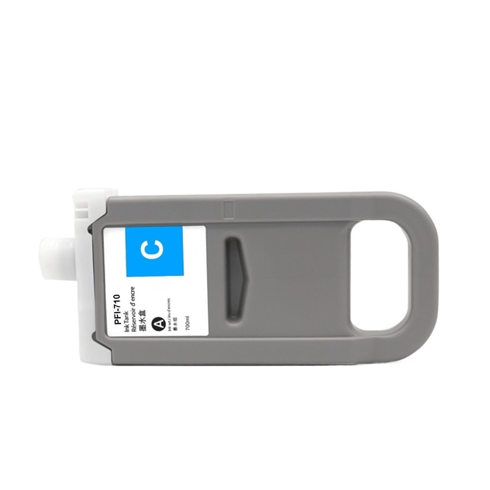 Compatibile con Canon, cartuccia d'inchiostro pigmentato PFI-710 TX2000 TX3000 TX4000 for stampante di grande formato con chip, 700ML(PFi-710 Pigment-C)