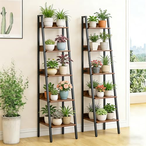 Consejos para Comprar Librero de Escalera los más recomendados. 46 KVOZEN Estantería de Escalera de 5 Niveles – 170 cm Librero Alto y Estrecho, Organizador Vertical para Espacios Pequeños, Mueble para Sala, Oficina, Dormitorio o Cocina –...