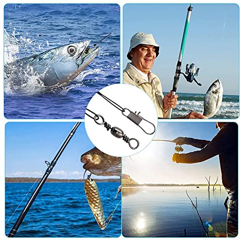72 piezas de líneas de pesca anti-mordedura con snaps miniatura 7
