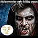 3 Pcs Fake Grills, Gold Tooth Cap, Golden Grills for Teeth, Star, Heart and Cross Designs, Grillz for Women Gold for Hip-Hop Fans, Punk Fashion and Halloween Cosplay