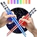 LIGHTSABER CHOPSTICKS LIGHT UP STAR WARS LED Glowing Light Saber Chop Sticks REUSABLE Sushi Lightup Sabers Red and Blue 2 Pairs