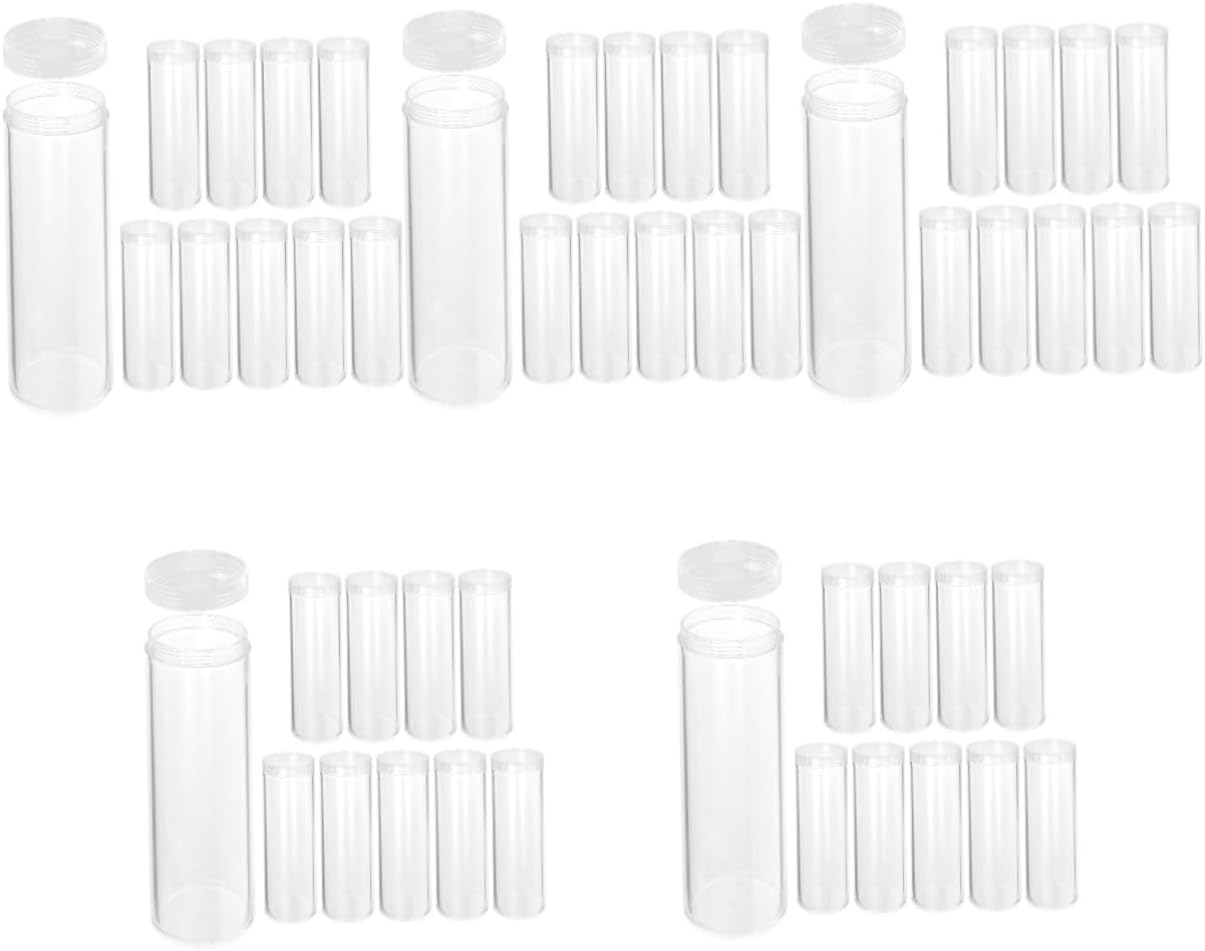 5sets Coin Holders for Collectors Assorted Coin Storage Containers Collectibles 10pcs*5
