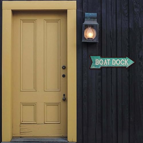 Miniatura 4 de Chico Creek Signs Boat Dock Rt Flecha Vintage Mirando Beach House Metal Sign 5x17 205170001017