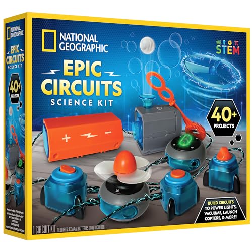national geographic circuit maker - electronics kit for kids with 40 electrical circuit projects electric stem toy