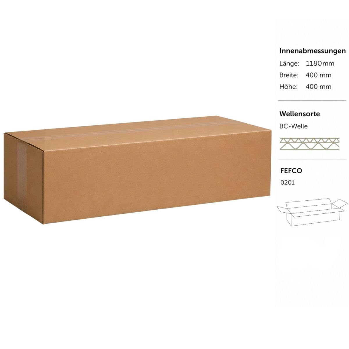 1200x400x400 Paket Karton Faltkarton 120x40x40 Umzugskarton 7 St.