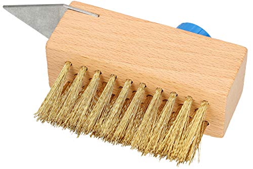 KOTARBAU® Cepillo para Limpiar Juntas, 40 mm, Cerdas de Acero sin Mango, Cepillo Limpiador de Musgo y Malas Hierbas, Cepillo para adoquines