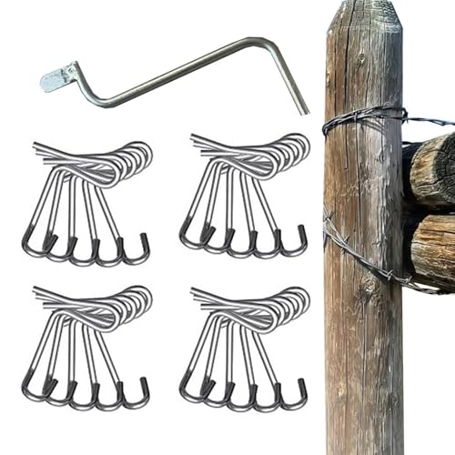 ETUCYNG Herramienta de apriete de alambre de cerca, Tensor de valla de alambre de barra - Herramientas de sujeción de alambre 20X con mango de sujeción | Camilla de jardín de metal para apriete rápido