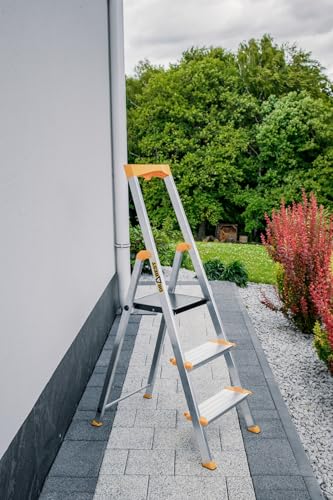 Escalera plegable de 3 peldaños para el mantenimiento doméstico y profesional 4