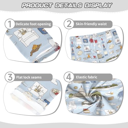 KLL 4th July American Independence Day Toddler Baby Girl Basic Leggings Soft High Waisted Yoga Pants Exercise3