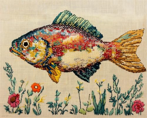 Needle arts decor poissons en perles fait à la main