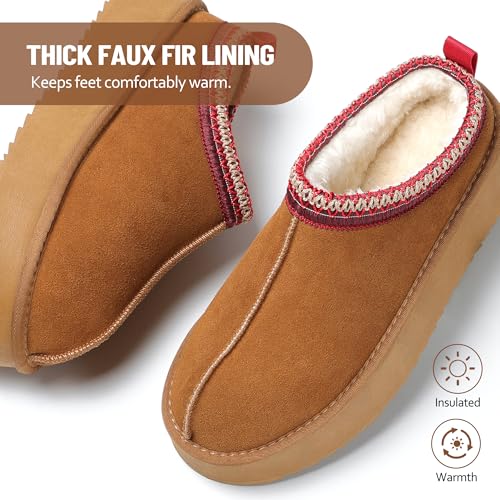 Howilim Women'S Slippers Platform Mini Boots Short Ankle Boot Fur Fleece Lined House Slippers Anti-Slip Boot For Outdoor  thumb #5