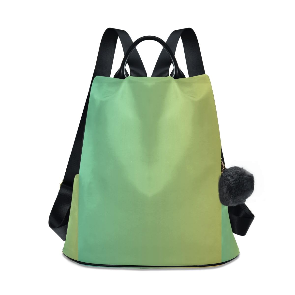 Sac à dos femme dégradé jaune turquoise à fermeture éclair robuste - 8