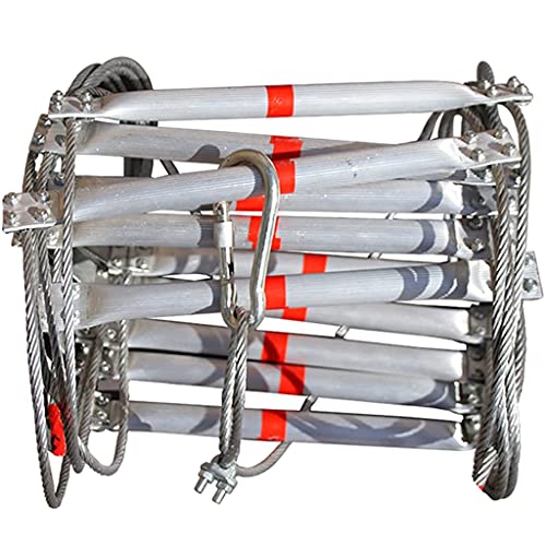 Rope Ladder,Safety Ladder Emergency Escape Ladder, Aluminum Fire Escape Ladder for Fire/Sier/30M/98.4Ft