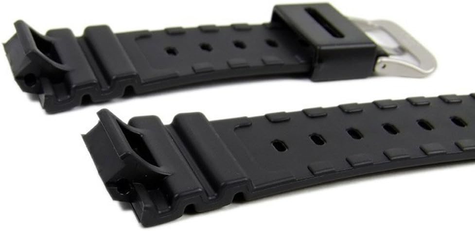 Genuine Replacement for Watch Band 16mm Black Rubber Strap #10410406 Casio DW-5600BB-1, DW-5600BB-1E, DW-D5600P-1E