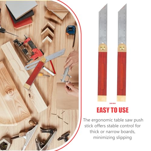 Buscador de ángulos T-Bevel 3 piezas con mango de madera y acero inoxidable miniatura 3