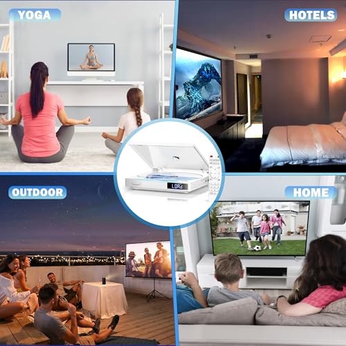 Image of Mini DVD Player for TV, All Region Free, CD Player for Home, USB, AUX