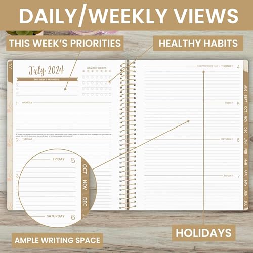 Bloom Daily Planners BKP 2024-2025 (8.5 Inch X 11") Academic Year Day Planner (July 2024 thumb #1
