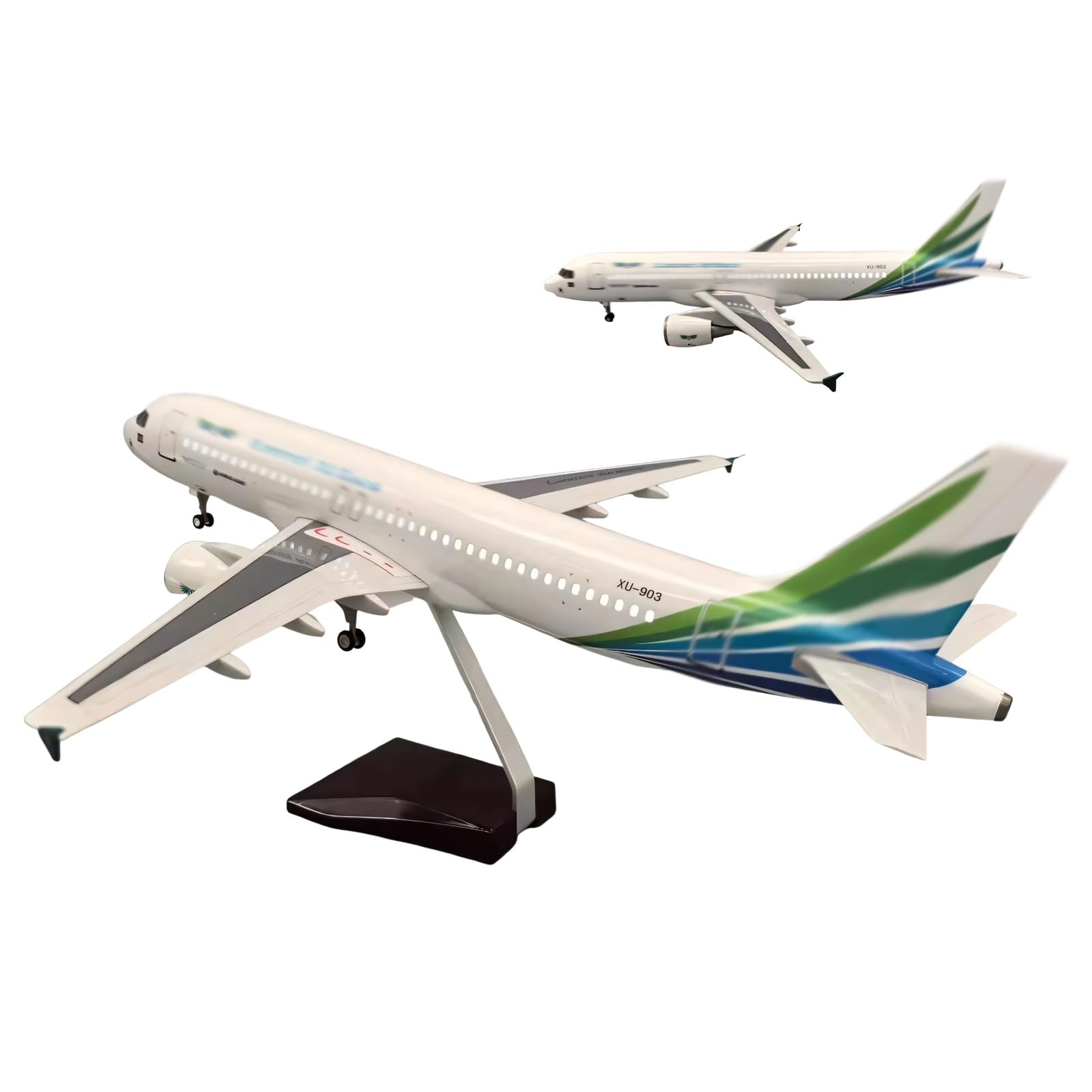 Modello aereo A320 in scala 1/80 altamente dettagliato con carrello di atterraggio rimovibile e resina ABS premium - Espositore for collezionisti, regalo aeronautico for appassionati