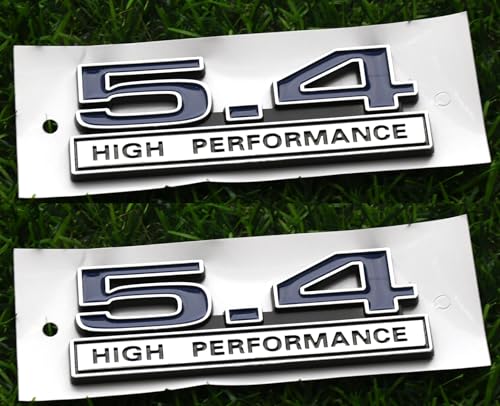 Image of 2pcs 5.4L Liter High Performance Badge V6 Engine Emblems Badge 3D Decals Stickers Cars Trucks (Chrome Blue)
