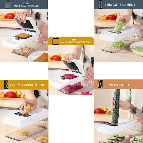 LSLCQW Vegetable Chopper: 10 in 1 Food Chopper - Onion Vegetable Slicer Cutter Dicer, - image 7