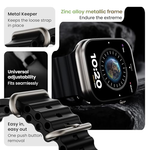 Boult Crown Smart Watch 1.95'' Display, Bluetooth Calling, Working Crown, Zinc Alloy Frame, 900 Nits Brightness, AI Voice Assistant, SpO2... - Image 5