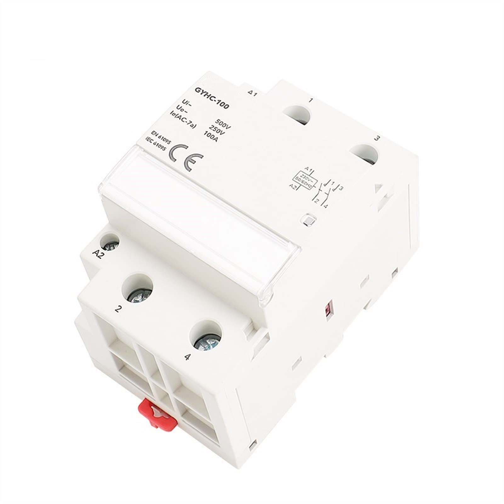 WBNFFUCYU Contactor 2PHASE 10 0a ac Contactors 22 0V 230V Din Rail Household Modular Container Switch Controller Smart Home Hotel Use Industrial Electrics(2p 100a 2nc 230vac)