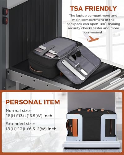 Vancropak 40L Expandable Travel Backpack