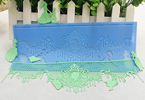 7horse® Princess Lace Mat for Cake Borders Sugar Craft Lace Mix Fondant Cake Decorating Baking Tool (Multi)-picture-16