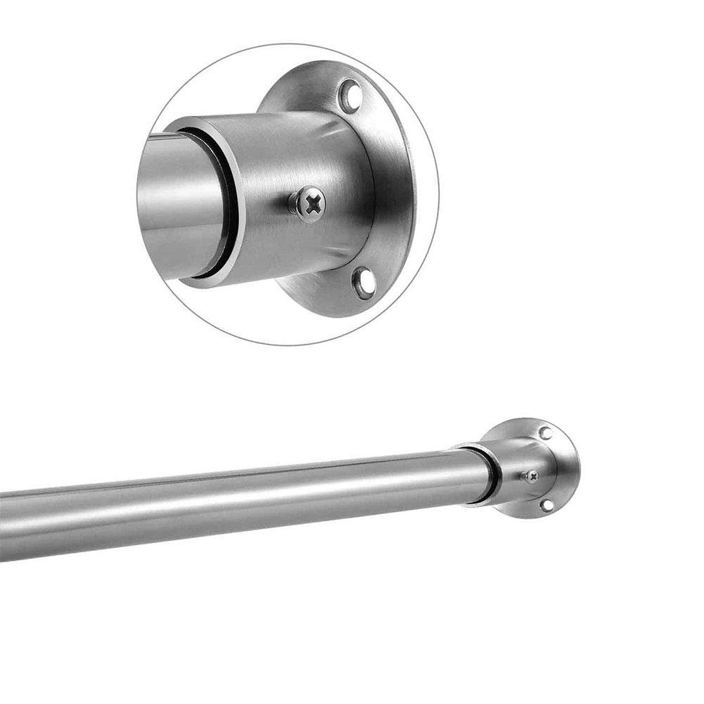 MEUBLE SUPPORT DE Rail Pôle Garde-Robe Rond Prise Couleur Unie Acier Inoxydable EUR 11,26