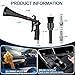 Senduzll Tornado Car Cleaning Gun, Dry Car Detailing Tools, Aluminum Alloy Bearing Nozzlefor, Car Quickly Blasts Dirt and Dust Works with Air Compressor (Black)