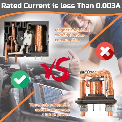 Remote Battery Disconnect Switch 12v, Kill Switch for Car Truck, Anti-Theft — view 2