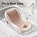 PandaEar Baby Bath Support, Foldable Infant Bathtub for Newborn Babies 0-6 Months, Soft Sink Baby Bath Tub (Pink)