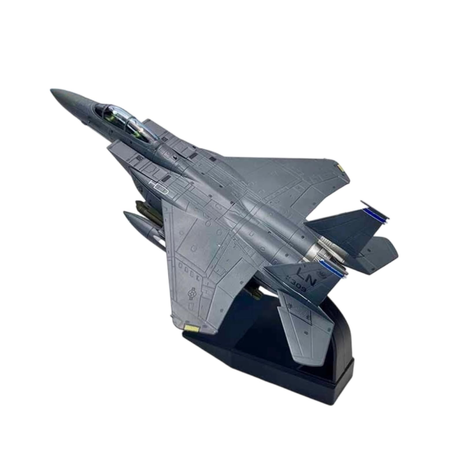 15E Modellflugzeug realistisch Kampfflugzeug-Modell kompakt Flugzeugmodell mit Ständer für Büro, F-15E Kampfjet Modell, Maßstab 1 100, Lackierung 2