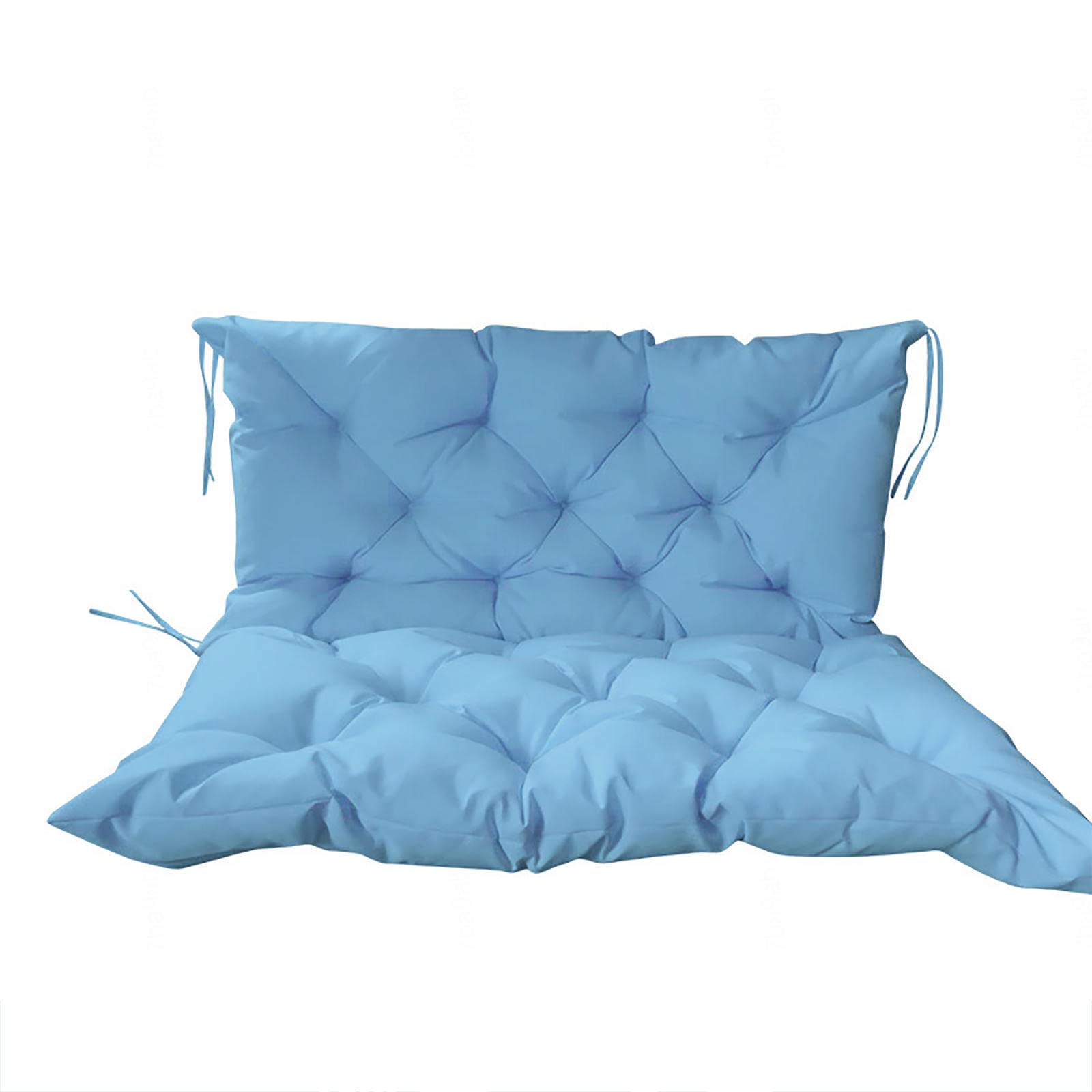 Coussin de balançoire 2-3 places bleu : soulagez votre dos grâce au grand dossier de patio intégré